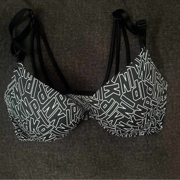 Vs pink logo triple strap back push up bra 34D - Picture 1 of 2